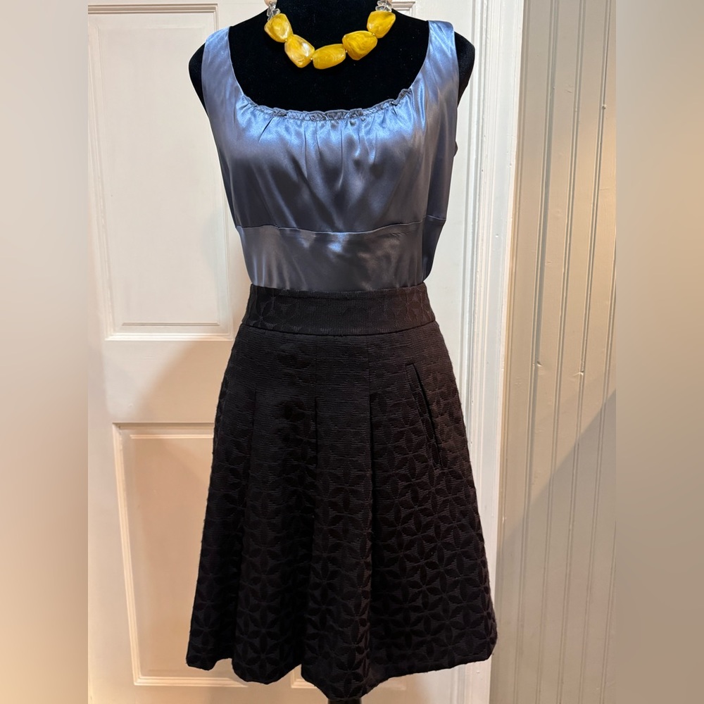 Loft Dropped Waist Floral Jacquard Mini